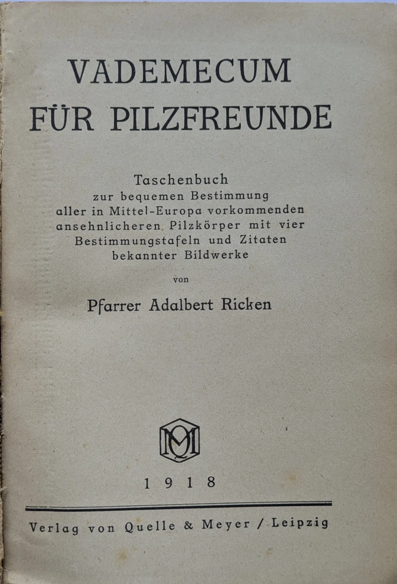 Vademecum für Pilzfreunde